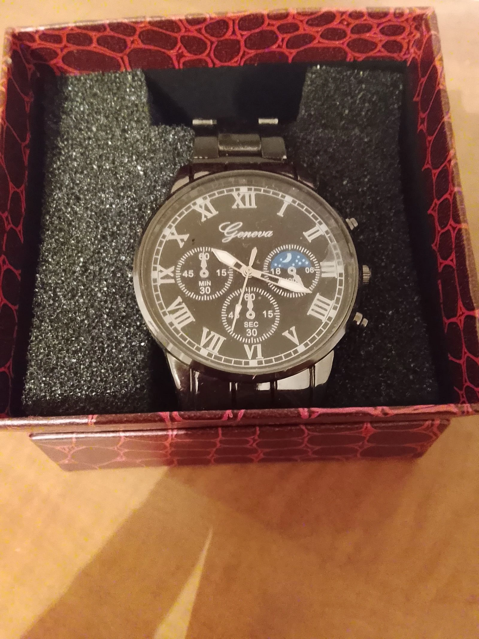 Montre homme noir GENEVA